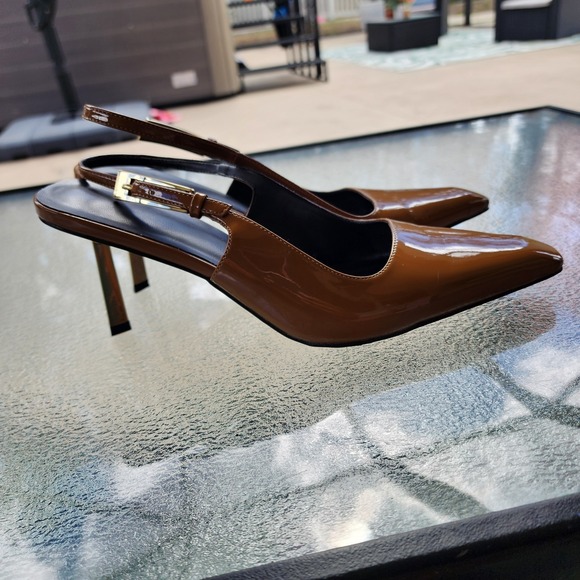 iiimmu Slingback Heels for Women 3.5 in / 4 Kitten Heel Closed Toe Pumps... - Picture 9 of 11